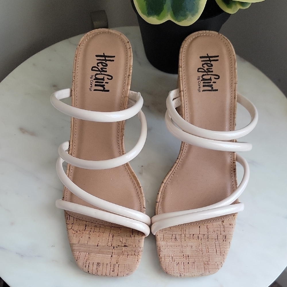 Corkys Cream Strappy Sandals